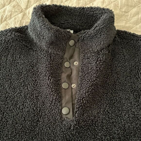 NWT Marika Tyra Faux Fur Teddy. Cropped Sherpa Teddy Black Size XL - Picture 11 of 12